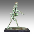 Kinder Statue Springen Junge Bronze Skulptur, Otto TPE-433 (B)